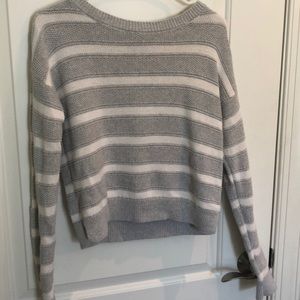 Grey and White Stripped Sweater